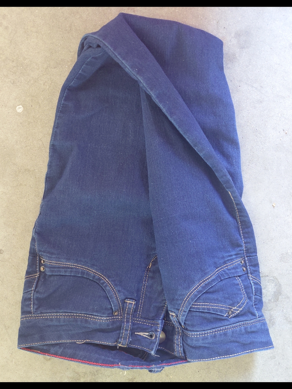 Soft Dark Blue Wash Straight Leg Jeans